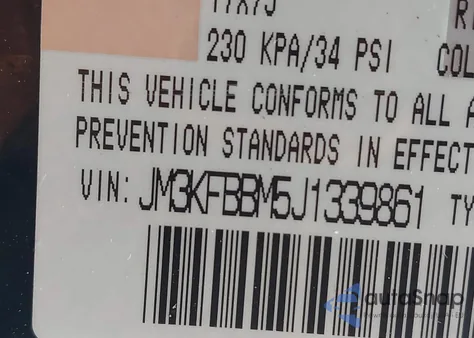 2018 Mazda Cx-5 Sport z USA, uszkodzony, nr VIN JM3KFBBM5J1339861